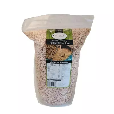 Entice Puffed Brown Rice 250g Entice Puffed Brown Rice 250g
