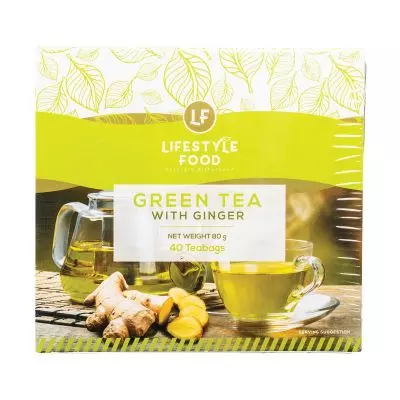 Lifestyle Foods Green Tea & Ginger 40's