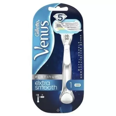 Gillette Venus Extra Smooth Platinum Razor 1up Gillette Venus Extra Smooth Platinum Razor 1up