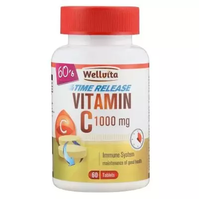 Wellvita Vitamin C 1000mg Time Release 60's Wellvita Vitamin C 1000mg Time Release 60's
