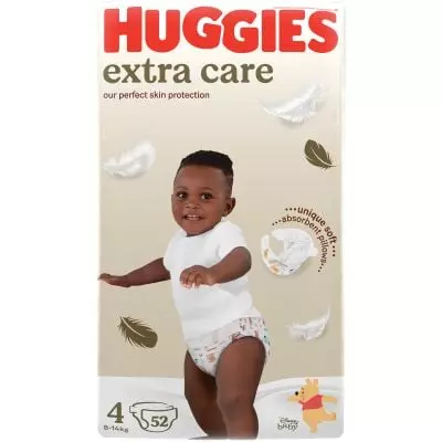 Huggies Extra Care Disposable Diapers Size 4 52s