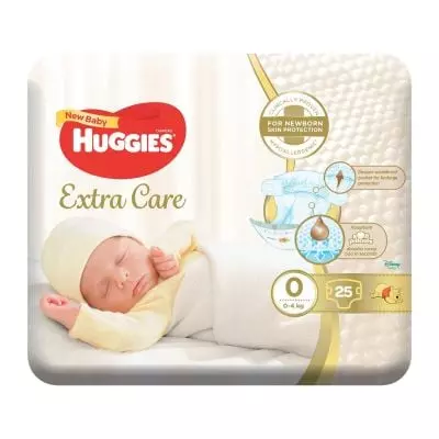 Huggies Extra Care Disposable Diapers Size 0 25s Huggies Extra Care Disposable Diapers Size 0 25s