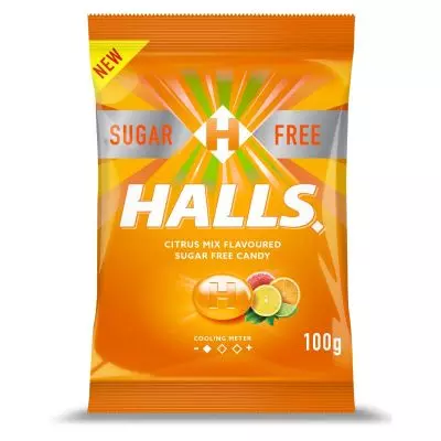 Halls Citrus Mix Sugar Free 100g x 12 Halls Citrus Mix Sugar Free 100g x 12
