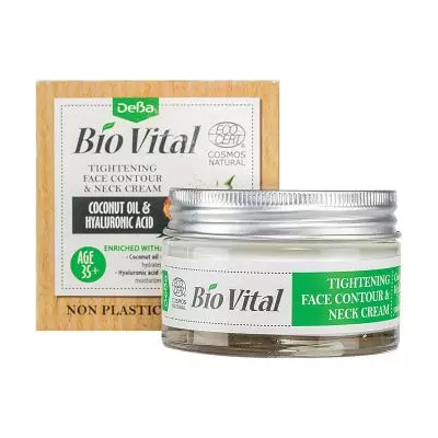 Bio Vital Tightening Face Countour And Neck Cream Coconut Oil And Hyaluronic Acid 50ml Bio Vital Tightening Face Countour And Neck Cream Coconut Oil And Hyaluronic Acid 50ml