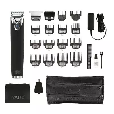Wahl Showerproof Stainless Steel Matte Black Trimmer- 25 Piece Wahl Showerproof Stainless Steel Matte Black Trimmer- 25 Piece