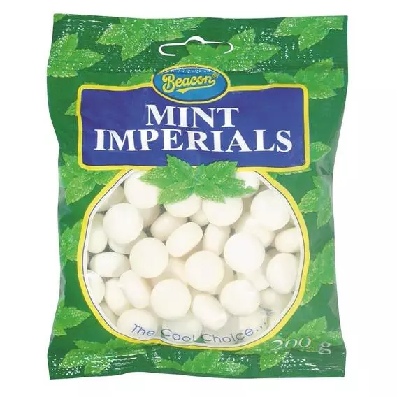 Beacon Mint Imperials Sweets Packet 200g Beacon Mint Imperials Sweets Packet 200g