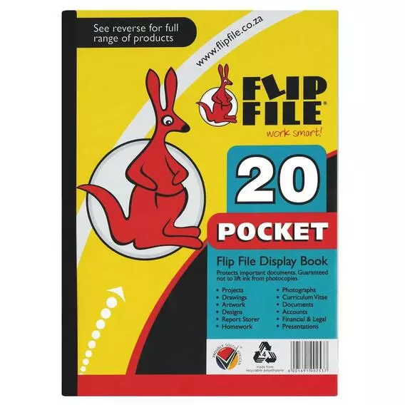 Flip File A4 Pocketfile 20 Page
