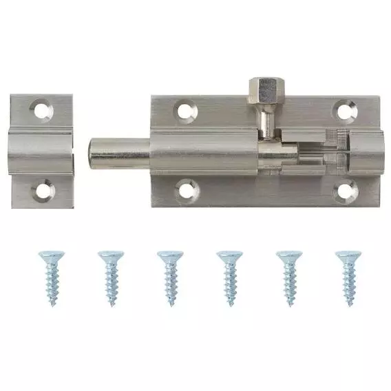 LG 50mm Straight Barrel Bolt 50MM CHROME