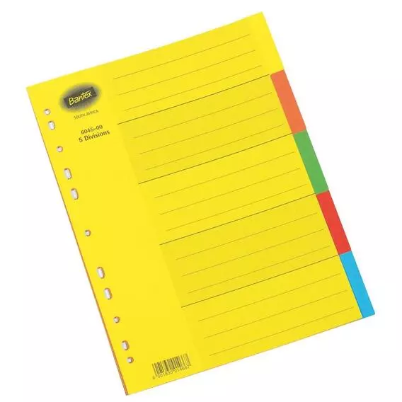 Scripto Bantex A4 Index 5 Division Scripto Bantex A4 Index 5 Division