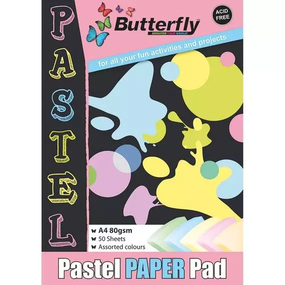 Butterfly Pastel Paper Pad 50 Page Butterfly Pastel Paper Pad 50 Page