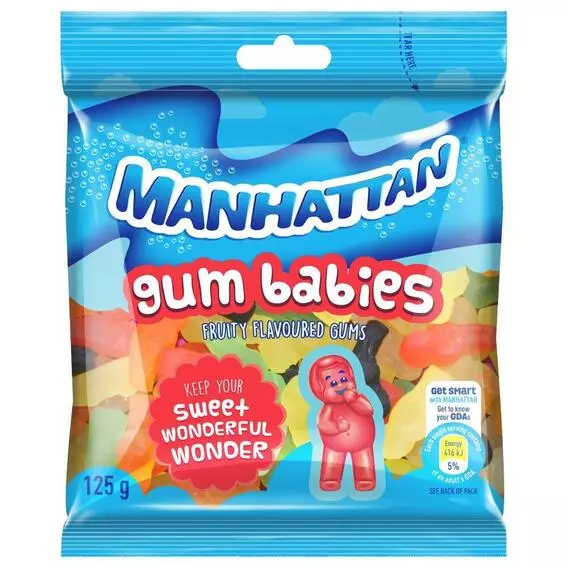 Manhattan Sweets Packet Gum Babies 125g