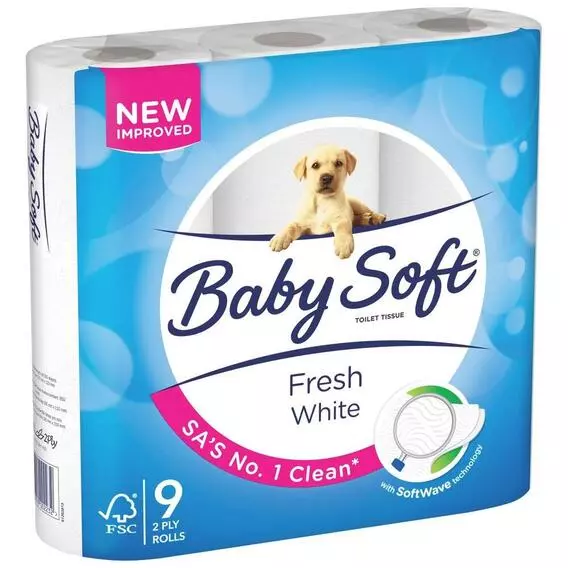 Baby Soft 2 Ply Toilet Paper White 9 Pack Baby Soft 2 Ply Toilet Paper White 9 Pack