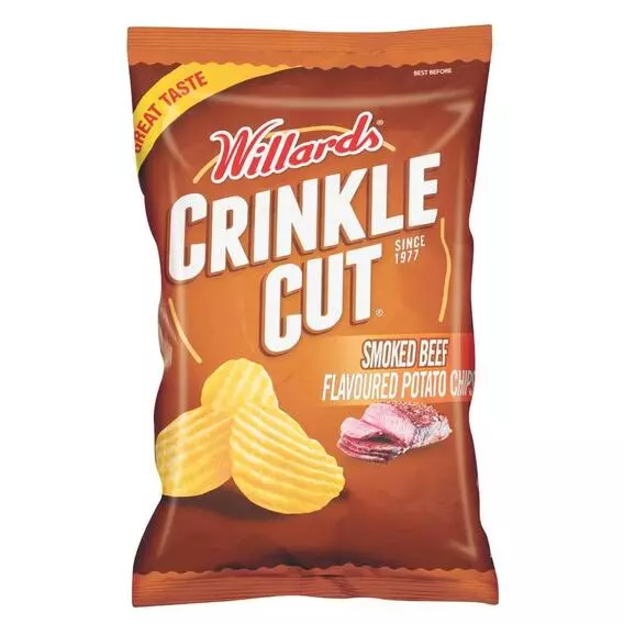 Willards Crinkle Cut Smoked Beef 125g
