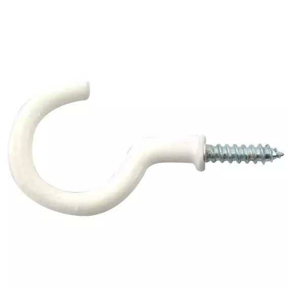 Eureka Cup Hook Round White 25MM