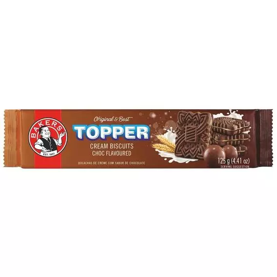 Bakers Topper Creams Biscuit Chocolate 125g