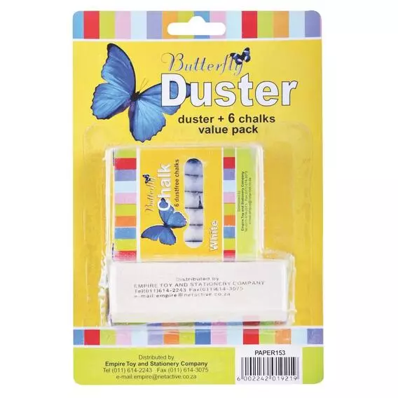 Butterfly Duster With 6 Pieces Chalk Butterfly Duster With 6 Pieces Chalk