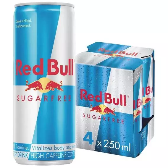 Red Bull Energy Drink Sugar Free 250ml PK4