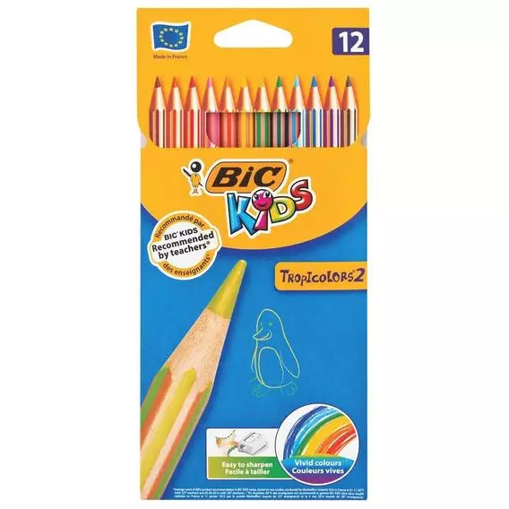 BIC Kids Colouring Pencil Evolution Stripes 12Pk BIC Kids Colouring Pencil Evolution Stripes 12Pk