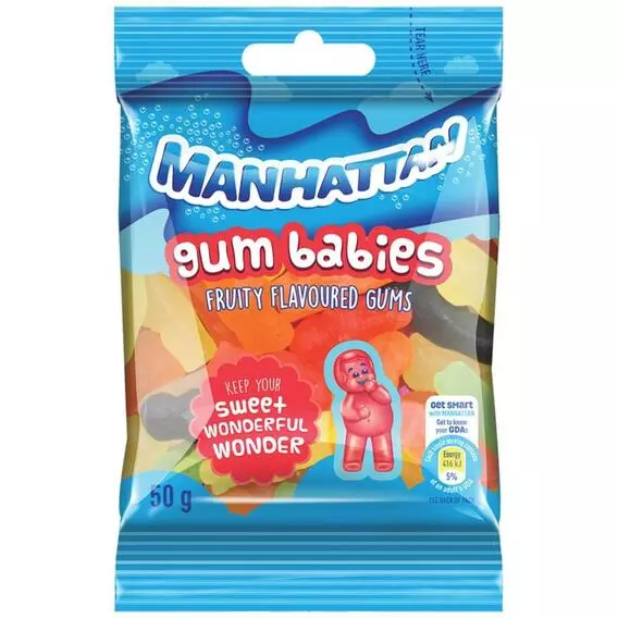 Manhattan Mini Sweets Packet Gum Babies 50g Manhattan Mini Sweets Packet Gum Babies 50g