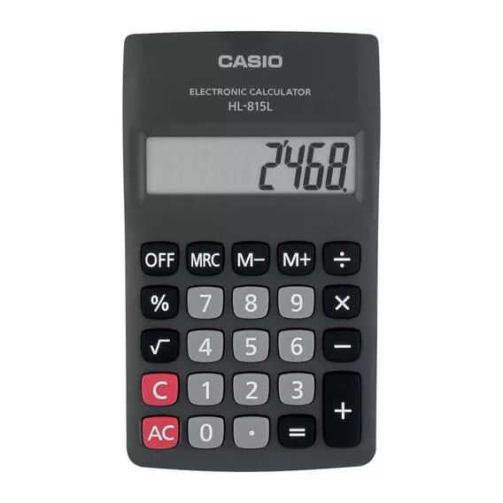 Casio Calculator 8 Digit Hl-815L-Bk-Dp Casio Calculator 8 Digit Hl-815L-Bk-Dp