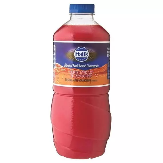 Halls Juice Concentrate Fruit Punch 1.25L Halls Juice Concentrate Fruit Punch 1.25L
