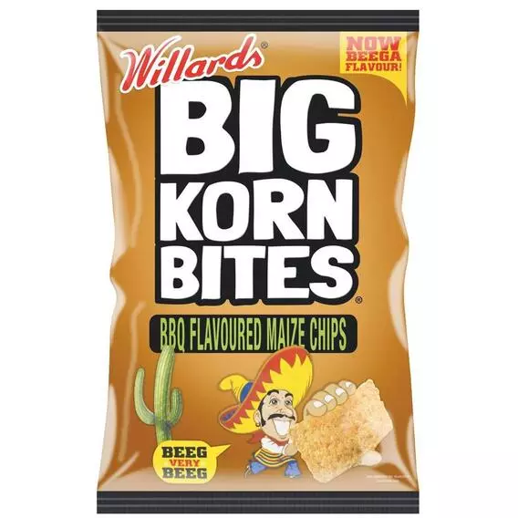 Willards Big Korn Bites bbq 120g Willards Big Korn Bites bbq 120g
