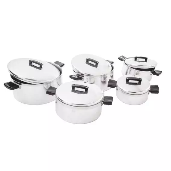 Hart 10 Pce Aluminium Solid Lid Pot Set SET-J7 Hart 10 Pce Aluminium Solid Lid Pot Set SET-J7