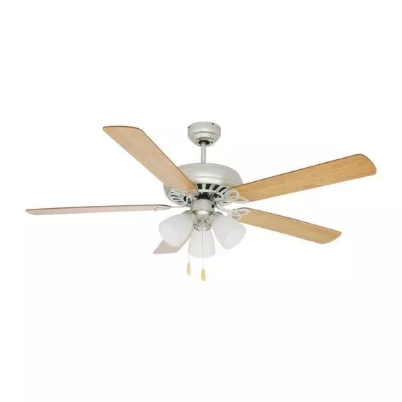 Logik 132CM 3 Light Ceiling Fan Silver Nickel
