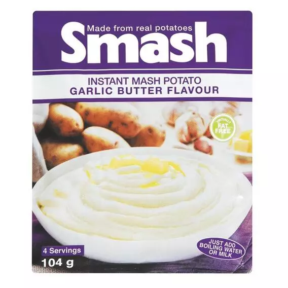 Smash Garlic Butter Instant Mash Potato 104g
