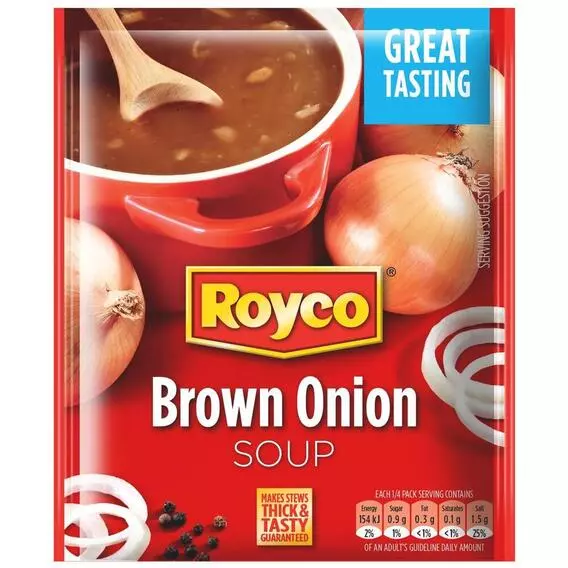 Royco Pkt Soup Brown Onion 45g Royco Pkt Soup Brown Onion 45g