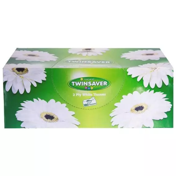 Twinsaver Facial Tissues 2 Ply 180's Twinsaver Facial Tissues 2 Ply 180's
