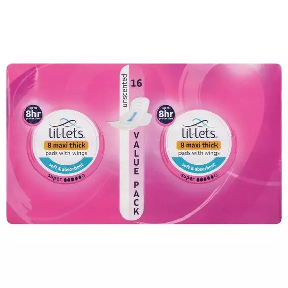 Lil-Lets Maxi Thick Super 16's Scented Lil-Lets Maxi Thick Super 16's Scented
