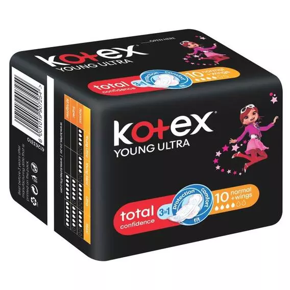 Kotex Young Pads Ultra Thin Normal + Wings 10 Kotex Young Pads Ultra Thin Normal + Wings 10