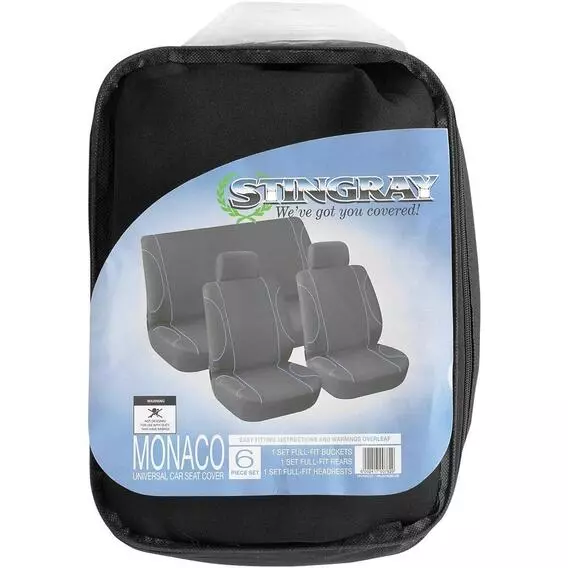 Stingray 6PC MONACO CAR SEAT COVER-BLUE SEATCOVERS Stingray 6PC MONACO CAR SEAT COVER-BLUE SEATCOVERS