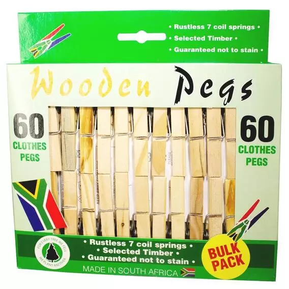 Forestline Wooden Pegs 60 Pack Forestline Wooden Pegs 60 Pack
