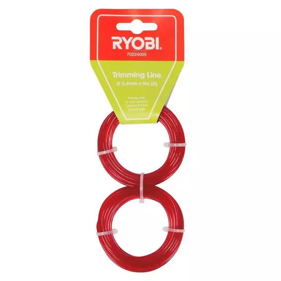 Ryobi 2.4mm x 5M Trimming Line 2 Pack 2.4MMX5MX2