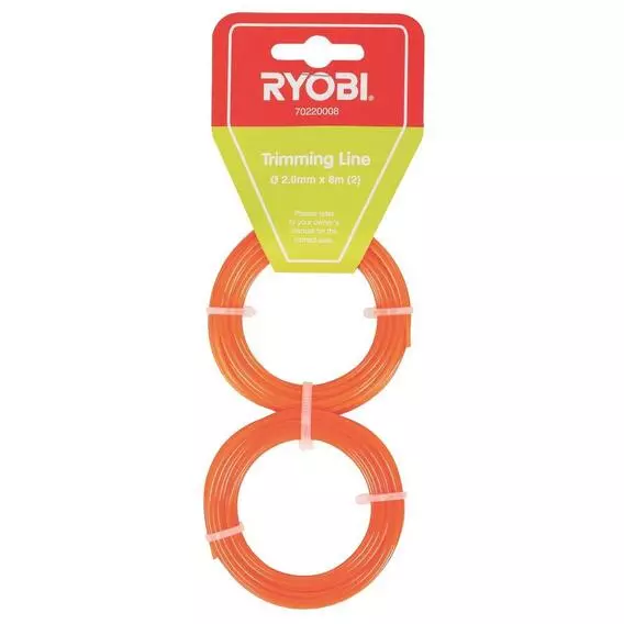 Ryobi 2mm x 8M Trimmimg Line 2 Pack 2MMX8MX2