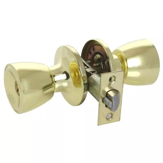 Fort Knox Entrance Lockset Brass Plated ENTRANCE