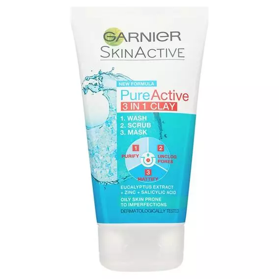 PURE ACTIVE 3-IN-1 CLEANSER, SCRUB, WASH 150ml