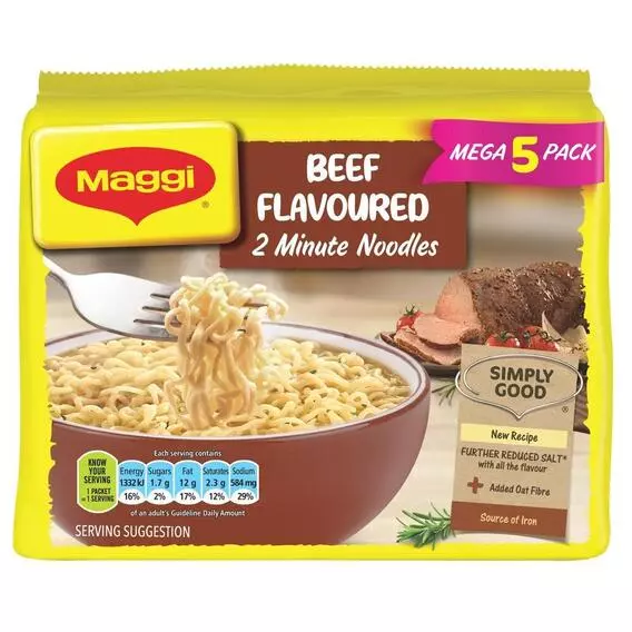 Maggi Noodles 5 Pack Beef 73g Maggi Noodles 5 Pack Beef 73g