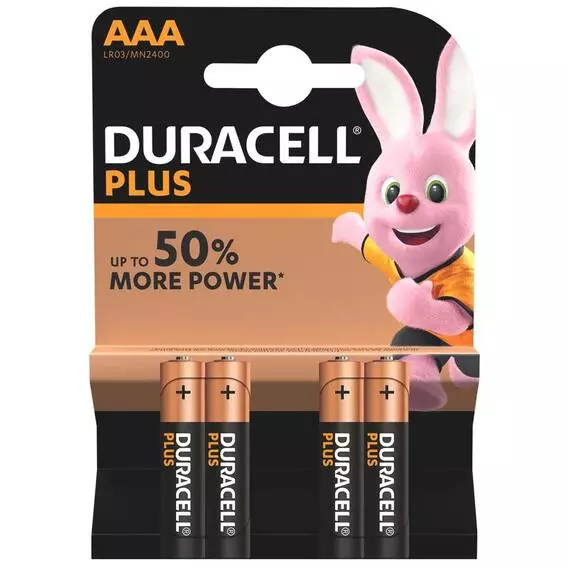 Duracell Plus Power AAA Batteries 4 Pack Duracell Plus Power AAA Batteries 4 Pack