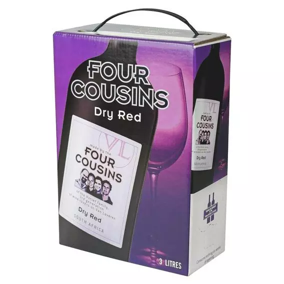 Four Cousins Dry Red Wine 3L
