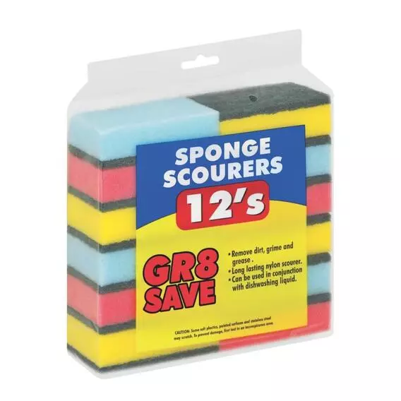 GR8 Save Scourer Sponge 12 Pack