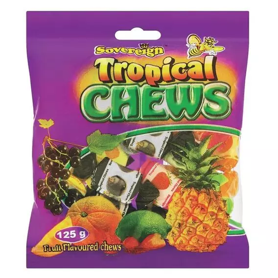 Beacon Tropical Chews Sweet Packet 125g