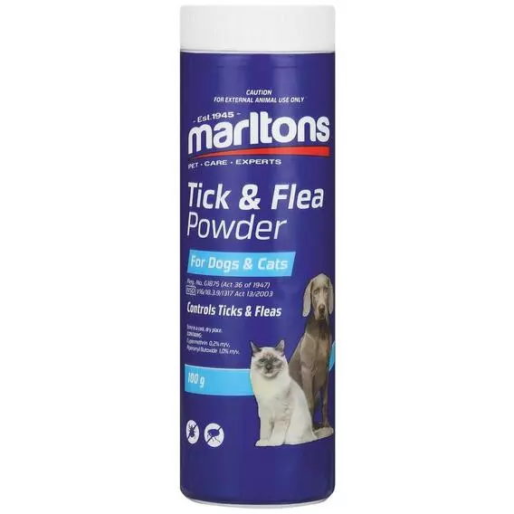 Marltons Tick & Flea Powder For Dogs& Cat 100g