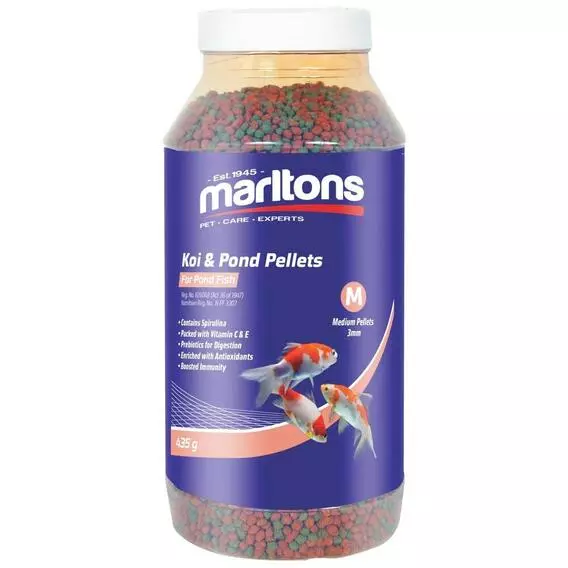 Marltons Pond Pellets 435g-Med- Bottle 435g
