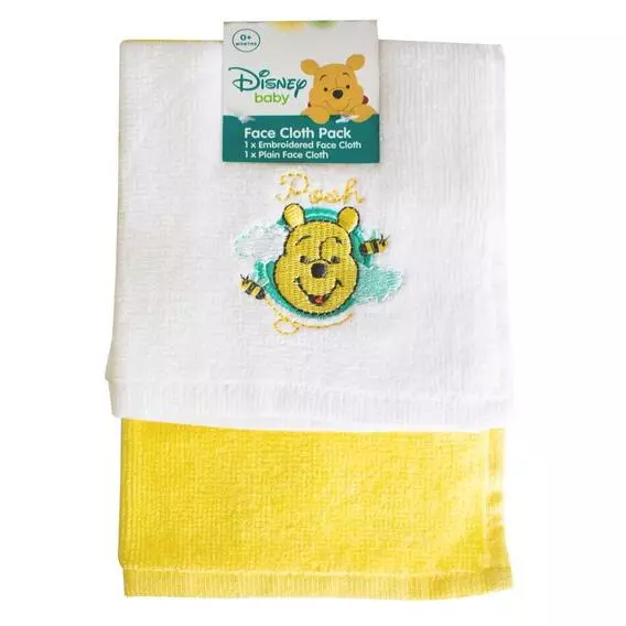 Disney Winnie The Pooh Facecloth 2pk Disney Winnie The Pooh Facecloth 2pk