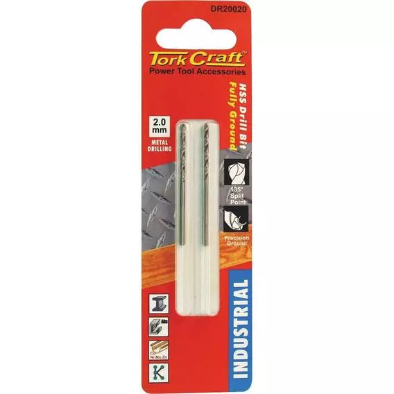Tork Craft 2Pc 2.0mm Industrial High-Spin Steel Dri DR20020 Tork Craft 2Pc 2.0mm Industrial High-Spin Steel Dri DR20020