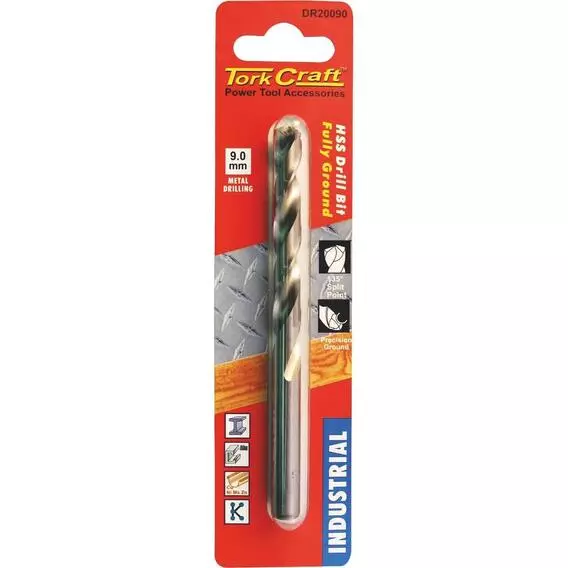 Tork Craft 9.0MM INDUSTRIAL HIGH-SPIN STEEL DRILL B DR20090