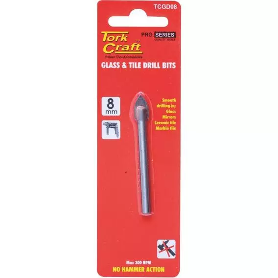 Tork Craft 8MM DRILL BIT FOR GLASS & TILE TCGD08 Tork Craft 8MM DRILL BIT FOR GLASS & TILE TCGD08